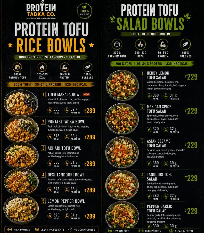 4. Protein Tofu Bowls & Salads